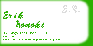 erik monoki business card